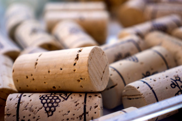 Bouchon en liège d'une bouteille de vin, source possible du goût de bouchon